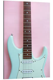 Aluminium print Pastel guitar