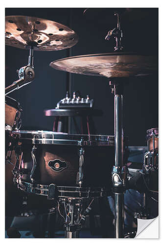 Selvklebende plakat Modern drums