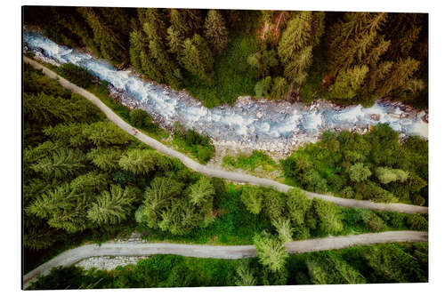 Aluminium print Three Hikers in Austria