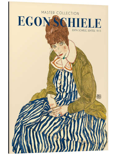 Quadro em alumínio Edith Schiele, seated, 1915