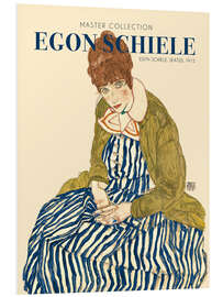 Foam board print Edith Schiele, seated, 1915