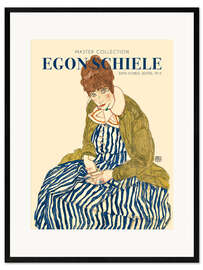 Stampa artistica con cornice Edith Schiele, seated, 1915