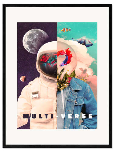 Impresión de arte enmarcada Multiverse