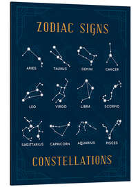 Aluminium print Zodiac Signs