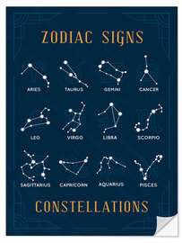 Selvklebende plakat Zodiac Signs