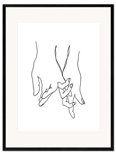 Stampa artistica con cornice Hand in Hand