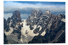 Hartschaumbild Monte Cristallo und Piz Popena, Dolomiten