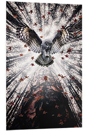 Tableau en PVC Majestic Owl in Autumnal Forest