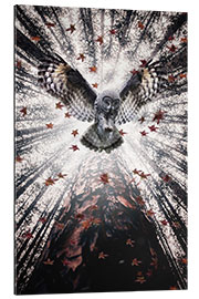 Tableau en plexi-alu Majestic Owl in Autumnal Forest