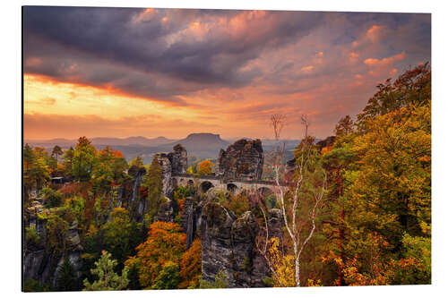 Aluminiumtavla Bastei, Saxon Switzerland