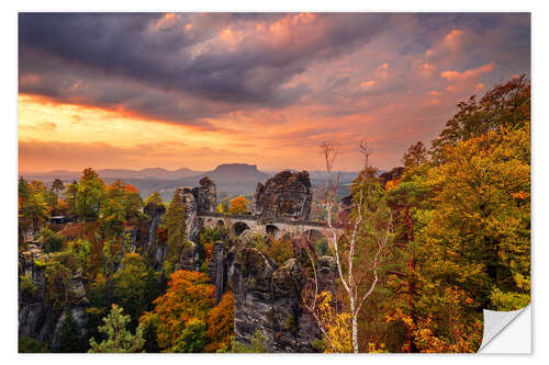 Autocolante decorativo Bastei, Saxon Switzerland