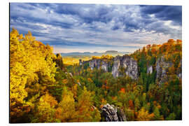 Aluminium print Autumn Mood Saxon Switzerland