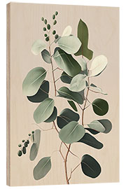 Wood print Eucalyptus Branches II