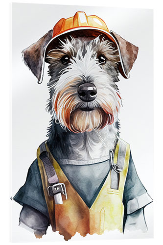 Acrylic print Builder Terrier