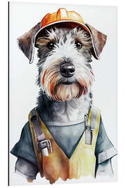 Magnettafel Bauarbeiter-Terrier