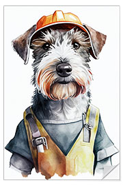 Sticker mural  Builder Terrier - Dreamscapes