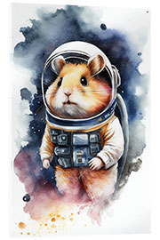 Obraz na szkle akrylowym Space Hamster