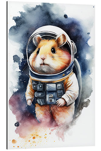 Tableau en aluminium Space Hamster
