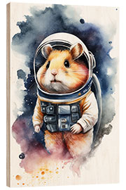 Cuadro de madera Space Hamster - Dreamscapes