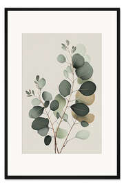 Gerahmter Kunstdruck Eukalyptus Zweige I