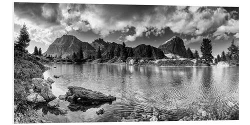 Foam board print Lìmedes Lake, Dolomites