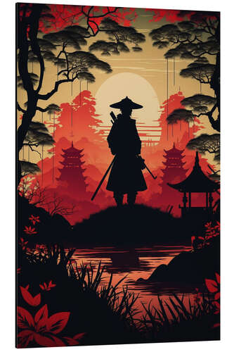 Aluminium print Japanese Samurai I