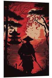 Print på skumplade Japanese Samurai II