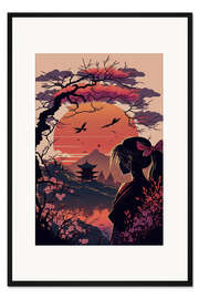 Gerahmter Kunstdruck Japanischer Garten