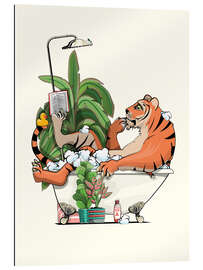 Gallery print Tiger Reading in the Bathtub