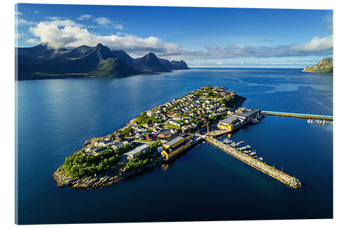 Akrylbilde Fishing Village in Northern Norway