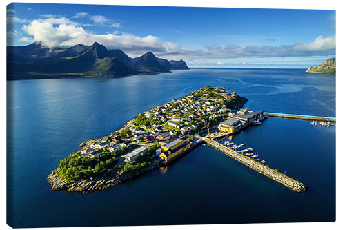 Leinwandbild Fischerdorf in Nordnorwegen