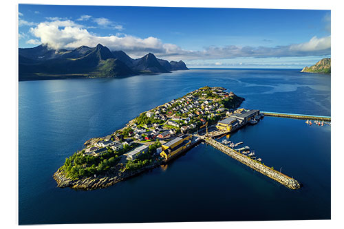 Cuadro de PVC Fishing Village in Northern Norway