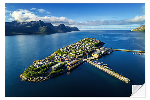 Adesivo murale Fishing Village in Northern Norway