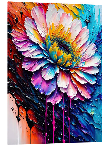 Acrylglasbild Tropfende Blume