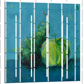 Magnettafel Birne und Apfel