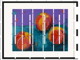 Gerahmter Kunstdruck Pfirsiche