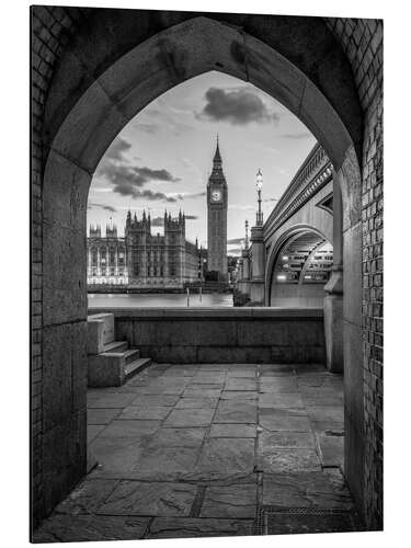 Tableau en aluminium Big Ben and Westminster Bridge