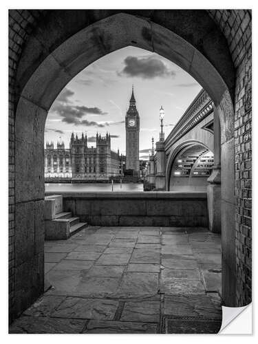 Vinilo para la pared Big Ben and Westminster Bridge