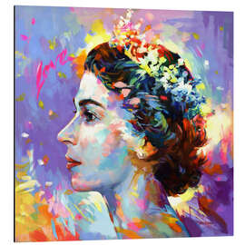 Aluminium print Queen Elizabeth II