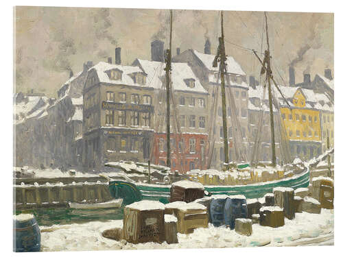 Akrylglastavla Winter Day in Nyhavn, 1924