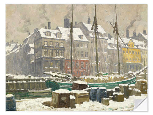 Wall sticker Winter Day in Nyhavn, 1924