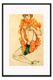 Gerahmter Kunstdruck Der grüne Strumpf