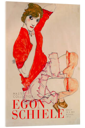 Acrylic print Wally in a Red Blouse, 1913