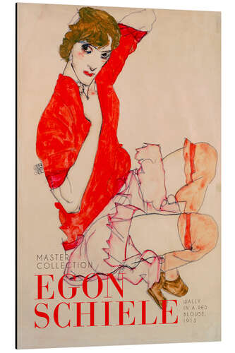 Aluminium print Wally in a Red Blouse, 1913