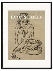 Gerahmter Kunstdruck Crouching, 1918