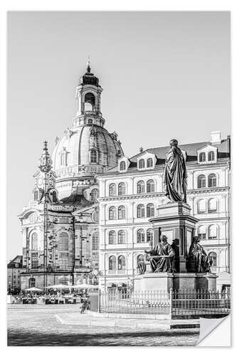 Naklejka na ścianę View of the Elbe and the Old Town of Dresden