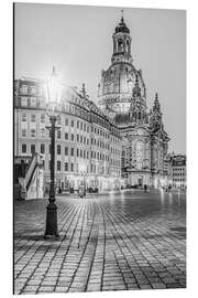 Magnettafel Dresdner Frauenkirche bei Nacht