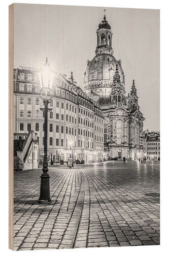 Puutaulu Dresden Frauenkirche at Night