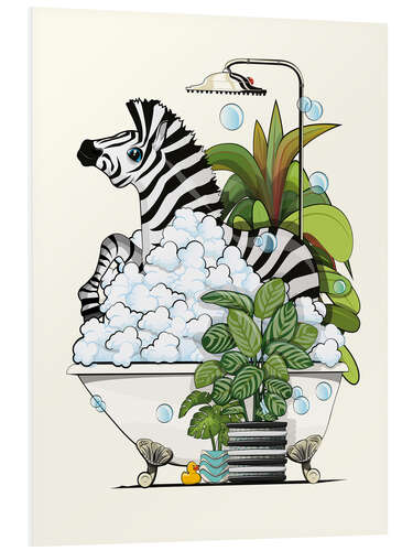 Tableau en PVC Zebra in Bubble Bath