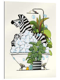 Gallery print Zebra in Bubble Bath